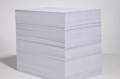 A stack of blank paper