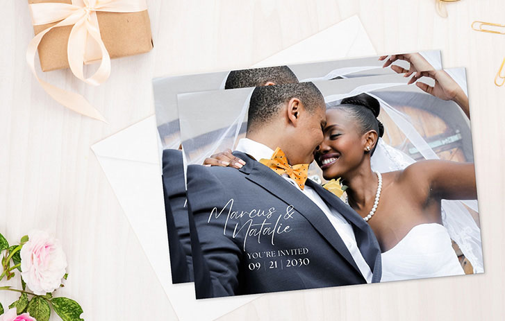 printed creative elegant wedding invitations